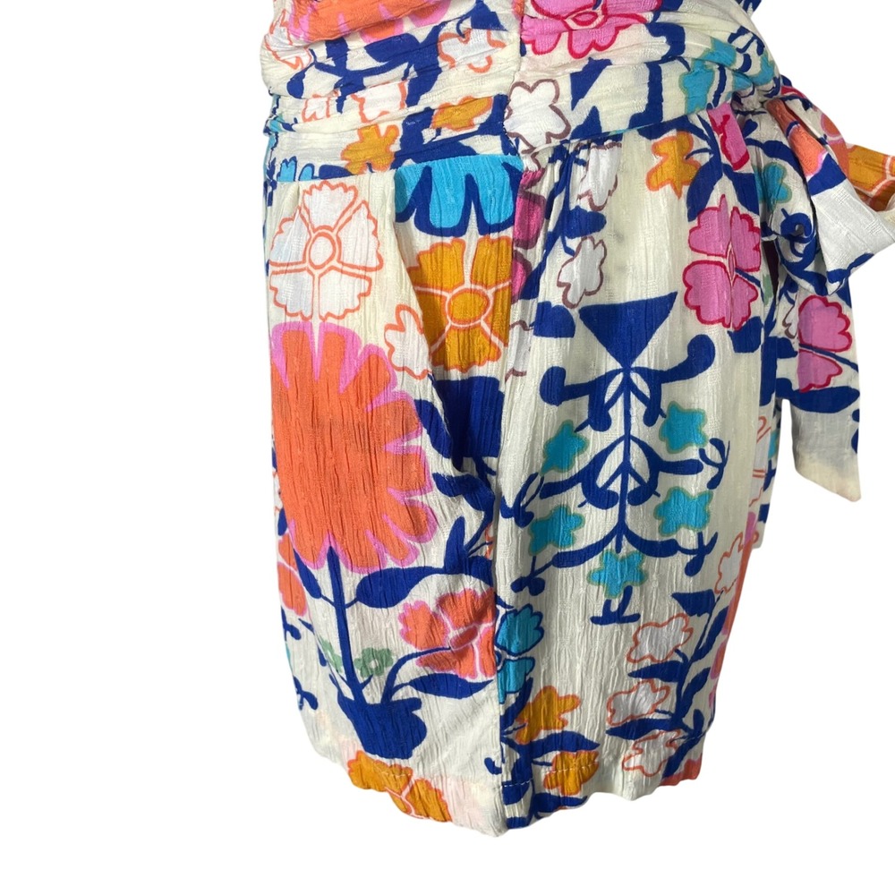 Rachel Rachel Roy Women's Floral Romper Halter Neck Belted 100% Rayon Summer S - Picture 4 of 8